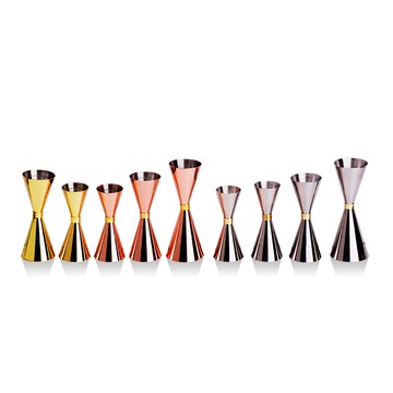 日式金圈量杯量酒器調酒量杯盎司杯不銹鋼量杯酒吧盎司器帶刻度線