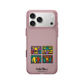iPhone 17 Pro Max Clear (相機按鈕) 晶醺玫 - Keith Haring - 普普商店
