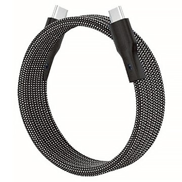 Magtame Type-C-Type-C 60W 圓線款 磁性快收納充電傳輸線  1m  黑色  1條