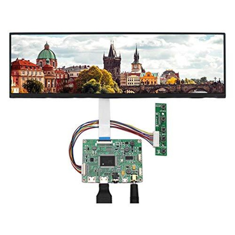 VSDISPLAY 12.6インチ IPS 細長液晶デイスプレイ 解像度1920x515 EDP