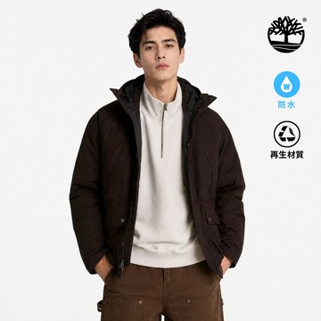 男款深棕色寬版防水派克大衣|A2ERSC35