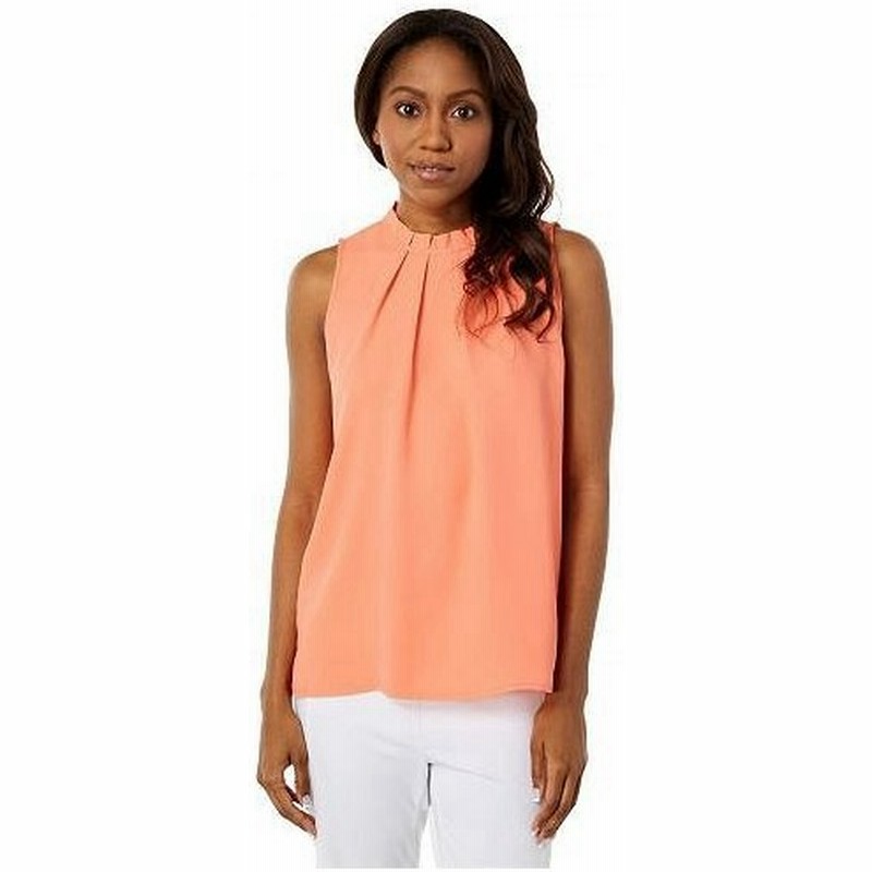 VINCE ヴィンス モックネック ノースリーブプルオーバートップス ...