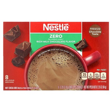 Nestle Hot Cocoa Mix, 熱巧克力粉，濃醇牛奶巧克力，8 包，每包 0.28 盎司（8 克）