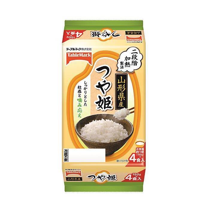 テーブルマーク 山形県産つや姫 (分割) 4食 (150g×2食×2個)×8個入×(2ケース)｜ 送料無料