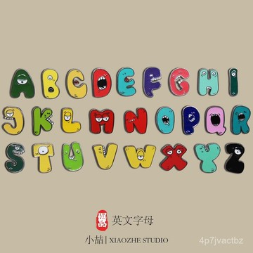 本土出貨🏆字母可愛胸針日係ins潮徽章別針男女圍巾大學T裝飾品情侶畢業禮物 交換禮物 OXDI