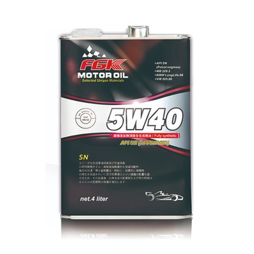 [家速配]【汽車百貨】FGK 5W40超強添加劑全合成機油 4L