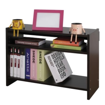 EASYHOME 可疊式多用途收納架 三茂家具101 塑合板材質 63x25x48公分  胡桃色  1組