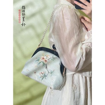 指間的美好新中式國風刺繡包復古腋下包刺繡包手提包包斜挎女包
