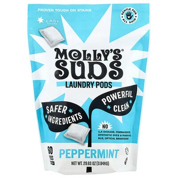 Molly's Suds, 洗衣凝珠，薄荷味，60 粒，29.63 盎司（0.84 千克）
