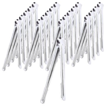 百貨King 8吋烤肉夾 430不鏽鋼 尺寸:23.5 x 2cm 台灣製 Set 20支  銀色