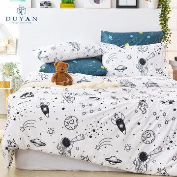 【DUYAN 竹漾】舒柔棉涼被 星旅太空 台灣製(雙人)