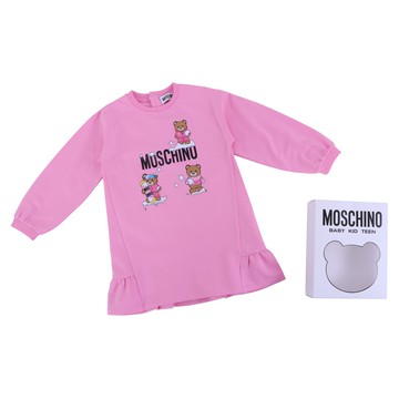 Moschino Kids 女嬰粉色洋裝禮盒組