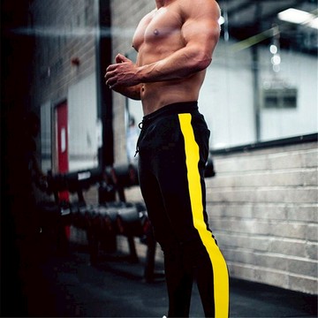 歐美運動長褲 男士純棉 健身長褲 跑步訓練褲子 運動褲 條紋褲 休閒褲 現貨【Sandman Sports】