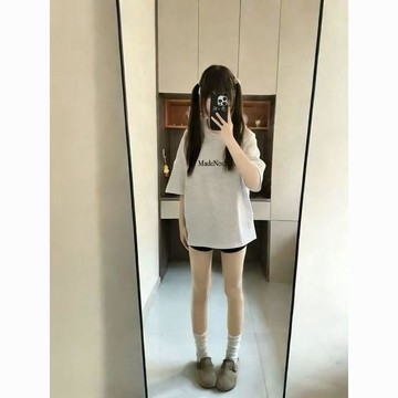 【短袖T恤】 女童短袖 純棉T恤 字母T恤 刺繡短袖 重磅T恤 夏季短袖 寬鬆上衣 學生上衣 立體刺繡T恤 雪花刺繡上衣