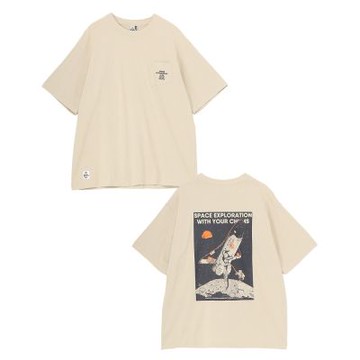 CHUMS Space Booby Spaceship Pocket T-Shirt 男 短袖上衣 米灰色 CH012701G057