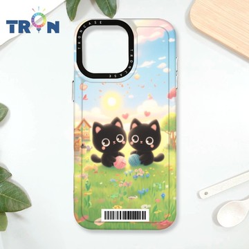 TRON IPhone 16 Pro Max 貓咪與毛線球系列 防摔太空載具殼 透黑 軟硬 手機殼