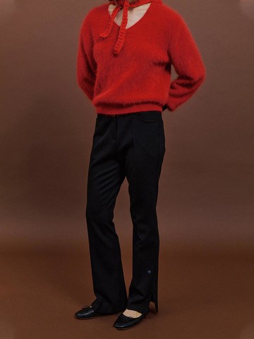High-Rise Semi-Flare Stretch Pants