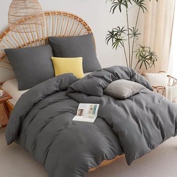 maatila 高密度水洗純棉飯店級100支紗四季被  超級單人SS  軟炭灰色