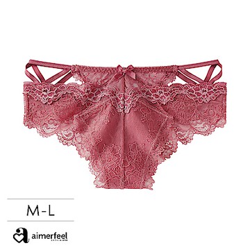 aimerfeel 三角縷空蕾絲 半包臀內褲-967822-PI