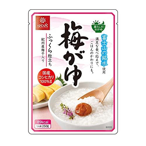 はくばく おかゆ 梅がゆ 250g×8袋(常温保存・即席・非常食・常備食)