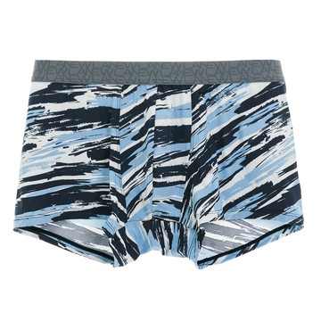 沁涼貼身印花平口褲-灰藍(男298450370)