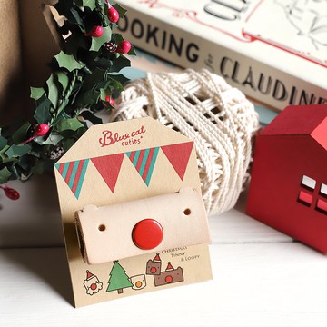 聖誕禮物/聖誕節交換禮物 Xmas Loopy 真皮革耳機專用集線器-白