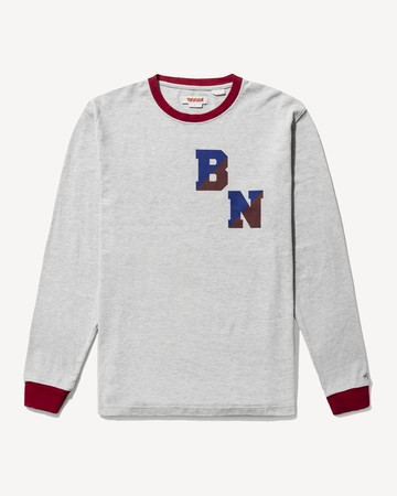 Noah Noah x Baracuta Ringer Tee Heather Grey/Burgundy / L
