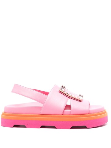 Roberto Festa - Sintra leather platform sandals - women - Nappa Leather/Rubber/Calf Leather - 36 - Pink