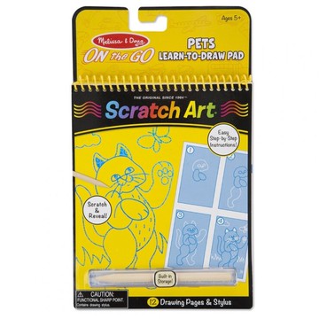 美國瑪莉莎 Melissa & Doug  刮畫學畫畫 旅遊樂-學畫動物