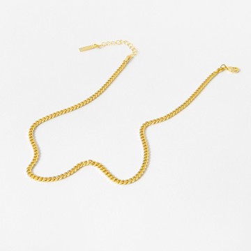 歐美風格 Brooklyn古巴鍊 金屬 精鍍14k金 個性百搭款