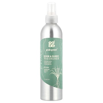 Grab Green, 室內和織物清新劑，香根草香，7 盎司（207 毫升）