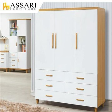 【ASSARI】溫妮雙色4X7尺拉門衣櫃(寬121x深58x高192cm)