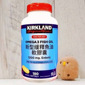 COSTCO 加拿大 Kirkland Signature 科克蘭 新型緩釋魚油軟膠囊 180粒 魚油膠囊 魚油 新型