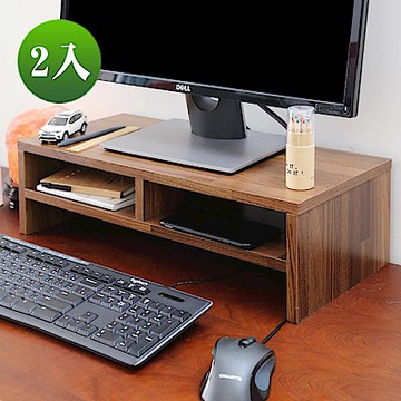 BuyJM 工業風低甲醛雙層桌上螢幕架2入/寬54x深24x高16.3公分-DIY