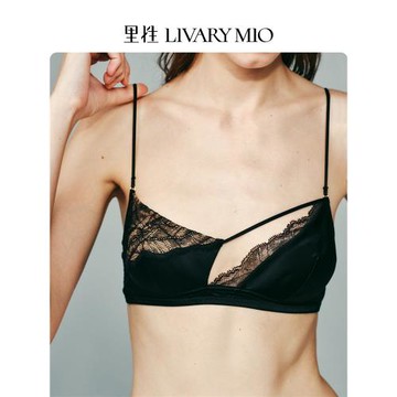 里性 LIVARY MIO 心染 純手工植物拓染蕾絲真絲三角杯不對稱文胸