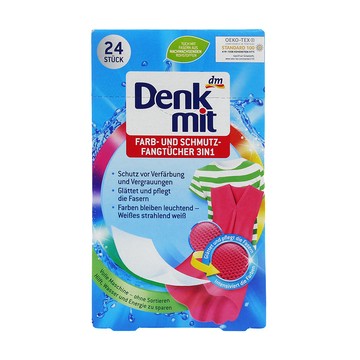 洗/烘衣紙 德國Denk mit洗衣防染護色紙(彩色專用)24入