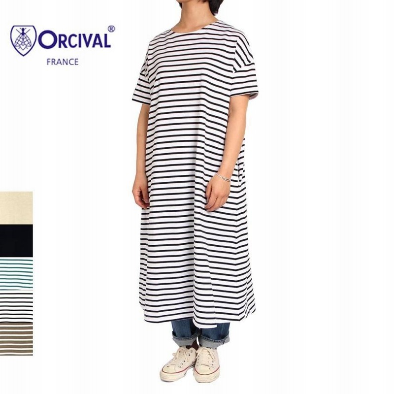 オーシバル ORCIVAL ワンピース 半袖 ブラック Free - メルカリ