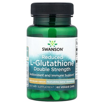 Swanson Vitamins, 還原型谷胱甘肽，雙倍功效，200 毫克，60 粒素食膠囊