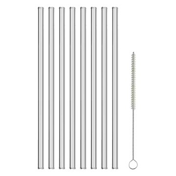 Kela Grace 玻璃吸管清潔組 含23cm玻璃吸管+清潔刷  8支  1組