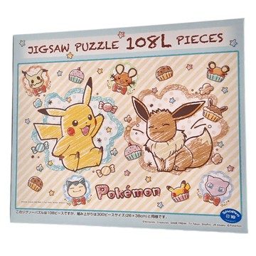 enSKY Pokemon 拼圖 Set  108片  寶可夢蠟筆藝術 多色  1盒