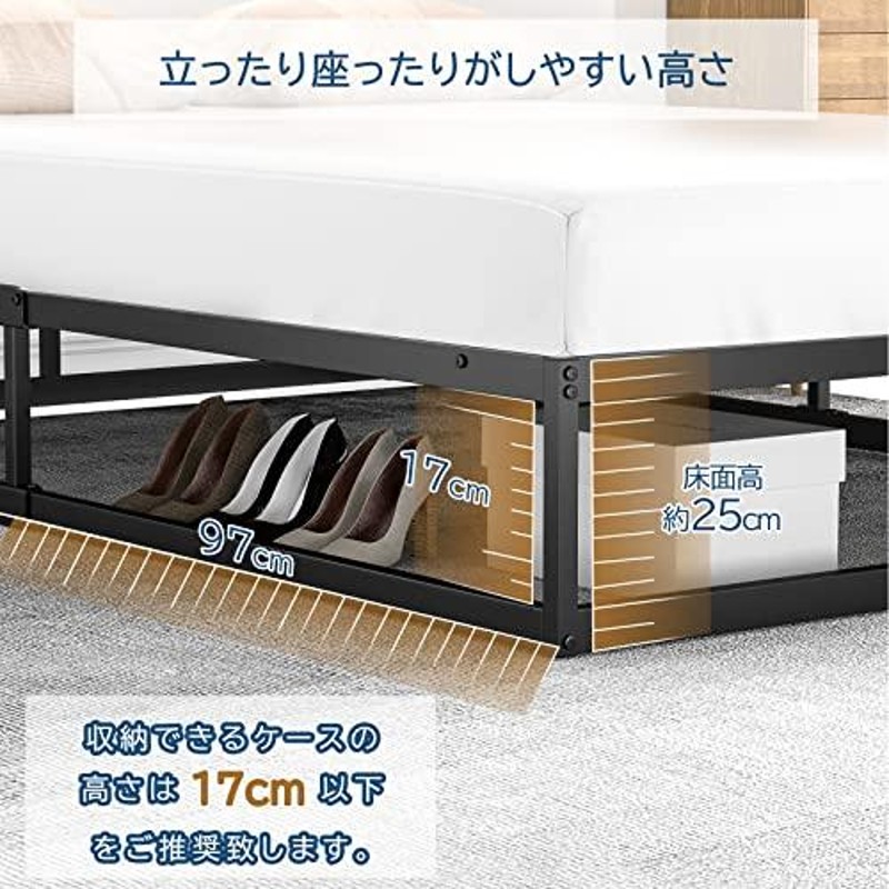 耐荷重300kg]ベッドフレーム シングル Holdm パイプベッド 静音