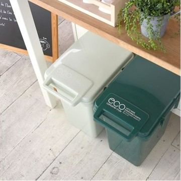 日本 RISU 森林系 連結式環保垃圾桶 33L - 芥末綠