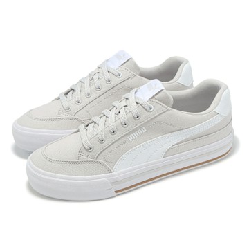 Puma 休閒鞋 Court Classic Vulc FS 男鞋 女鞋 灰 白 帆布 百搭 低筒 39635319