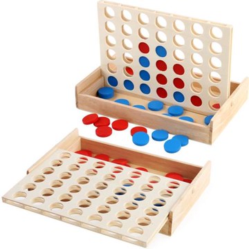 兒童桌面互動親子桌游木制玩具幼教四連棋四子棋智力開發游戲棋