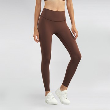 加厚高腰收腹無尷尬線裸感全長瑜珈/運動/緊身機能褲*