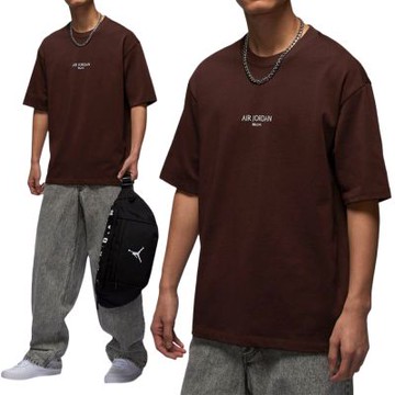 Nike As M J Air Jdn 85 Bjng Ss Crew 短袖 男款 咖色 刺繡 HJ2321-227