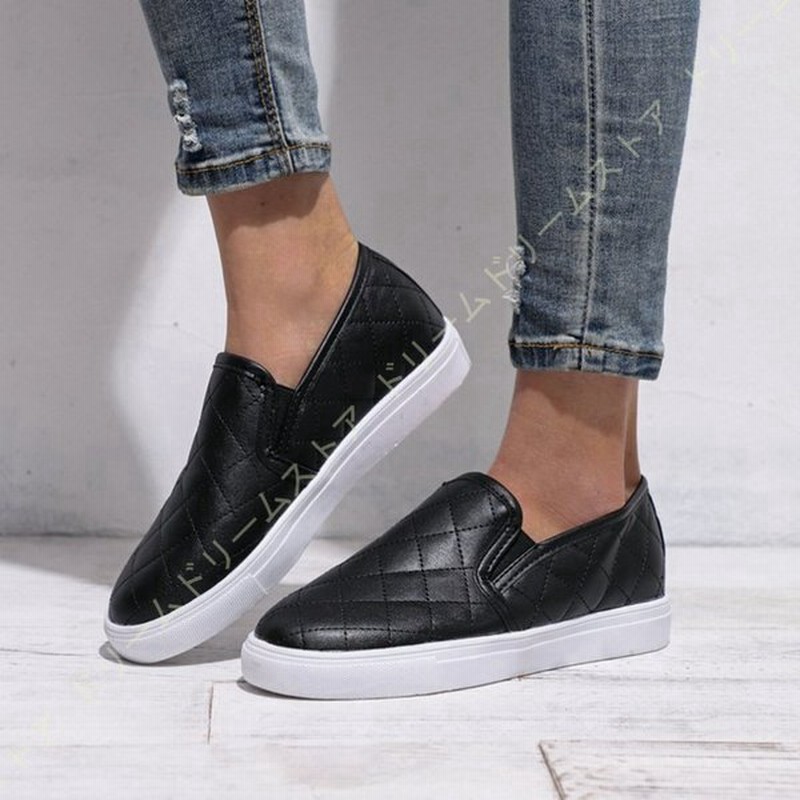 スリッポン スニーカー レディース おしゃれ 大きいサイズ 白 厚底 黒 スリッポン フラット ローカットスニーカー カジュアル シューズ 大きいサイズ 靴 通販 Lineポイント最大0 5 Get Lineショッピング