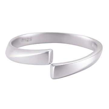 MARIGOLD 美爾朵 遇見幸福 1 + 1 交叉可調式情侶對戒禮盒 - 女款+男款  銀色  男款(直徑 1.9cm) + 女款(直徑 1.6cm)