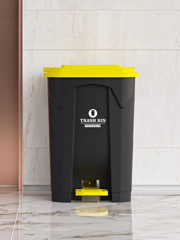 腳踏式大號大容量垃圾桶商用帶蓋廚房餐飲家用衛生腳踩箱2024新款/收納桶/垃圾桶/塑料桶