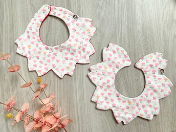 清晨的小甜美鬱金香 圍兜兜 口水巾 雙兜組